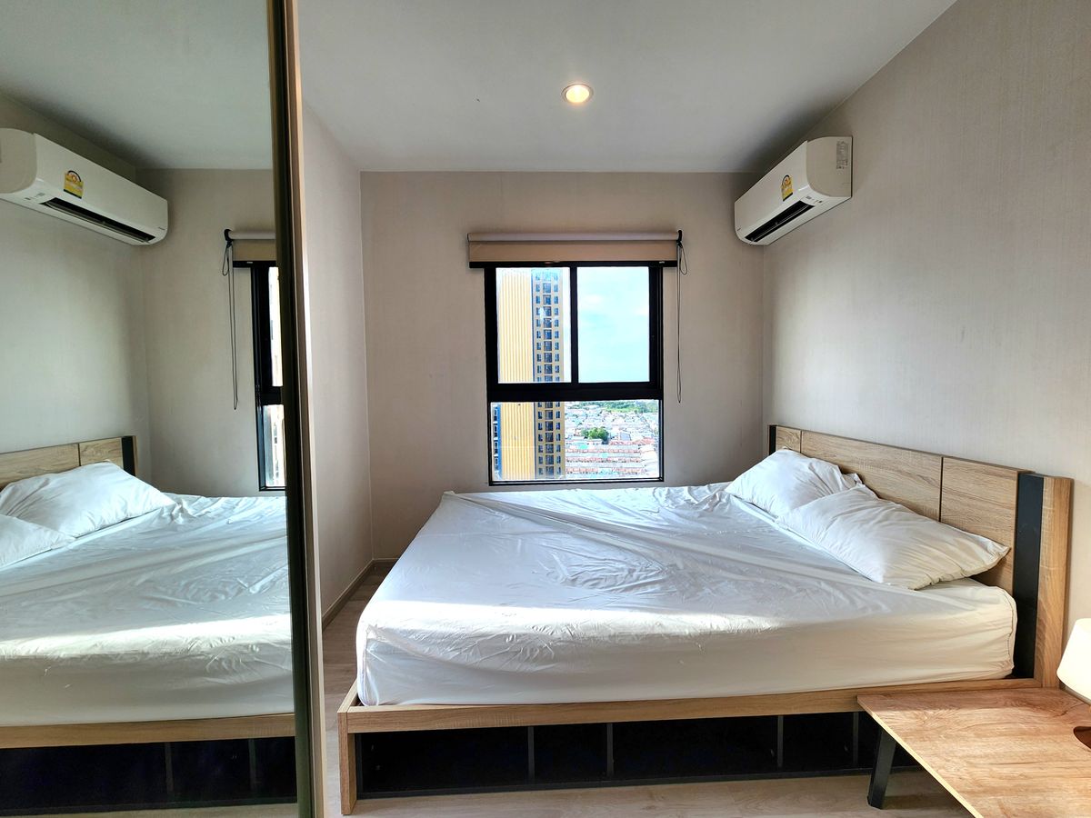 For RentCondoNonthaburi, Bang Yai, Bangbuathong : Status as shown in the cover photo** Room available, 2 balconies, north side, 4 air conditioners!!**For rent, Plum Condo Central Station Phase 1, 2 bedrooms, ready to move in**Rooms like this don't come around often SN490 .31