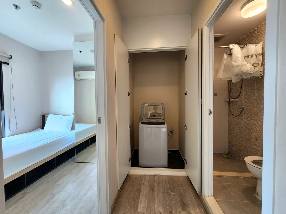 For RentCondoNonthaburi, Bang Yai, Bangbuathong : Status as shown in the cover photo** Room available, 2 balconies, north side, 4 air conditioners!!**For rent, Plum Condo Central Station Phase 1, 2 bedrooms, ready to move in**Rooms like this don't come around often SN490 .31