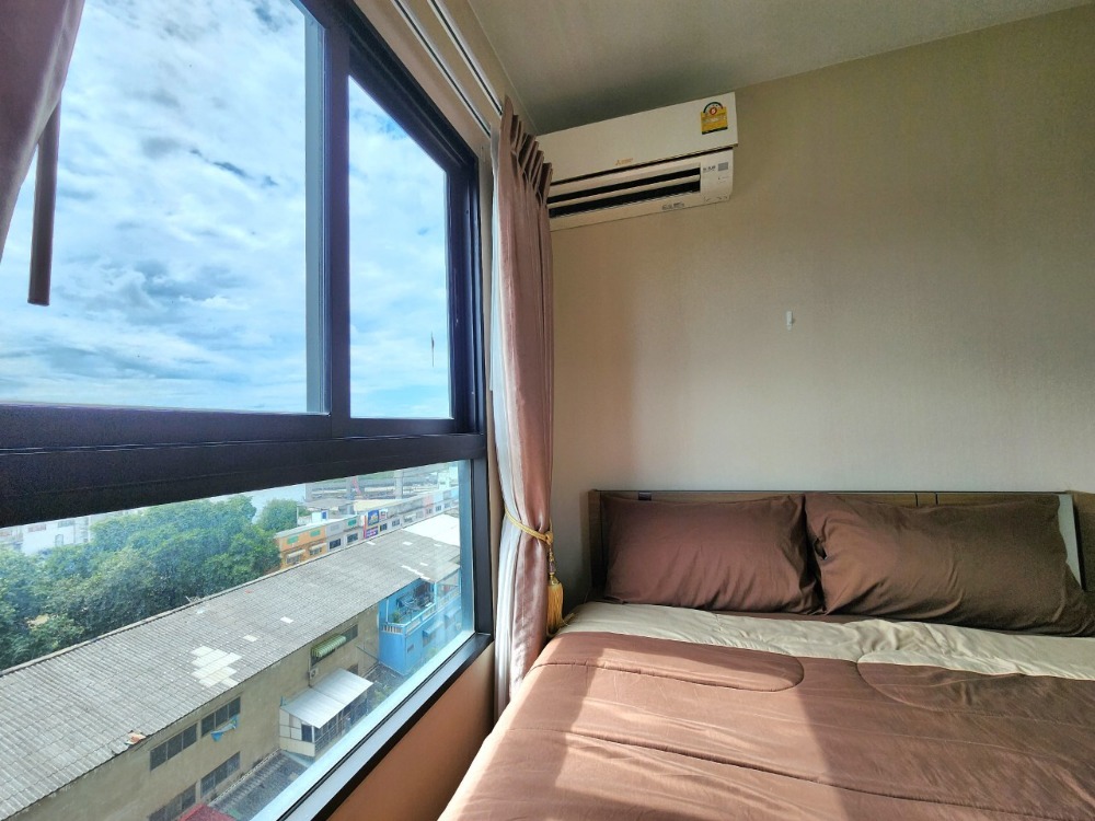 For RentCondoNonthaburi, Bang Yai, Bangbuathong : ** Empty room, beautiful room, with after-rental care ** For rent, Plum Condo Central Station Phase 2, 2 bedrooms, 2 bathrooms, 10th floor, not loud, waiting for the elevator for a long time SN490.32