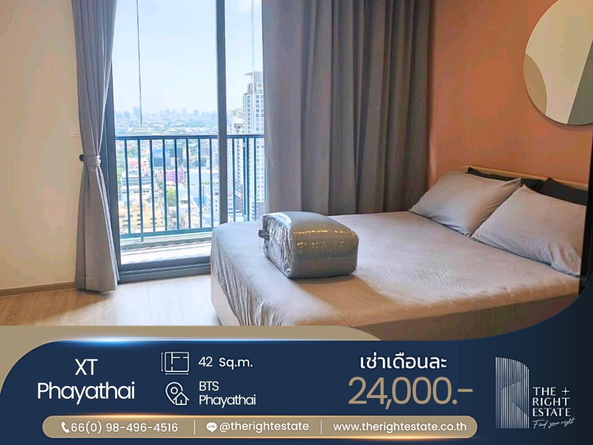 For RentCondoRatchathewi,Phayathai : 🌿XT Phayathai🌿 Beautiful room 🛏 1 Bed 42 sq.m. - Next to BTS Phayathai