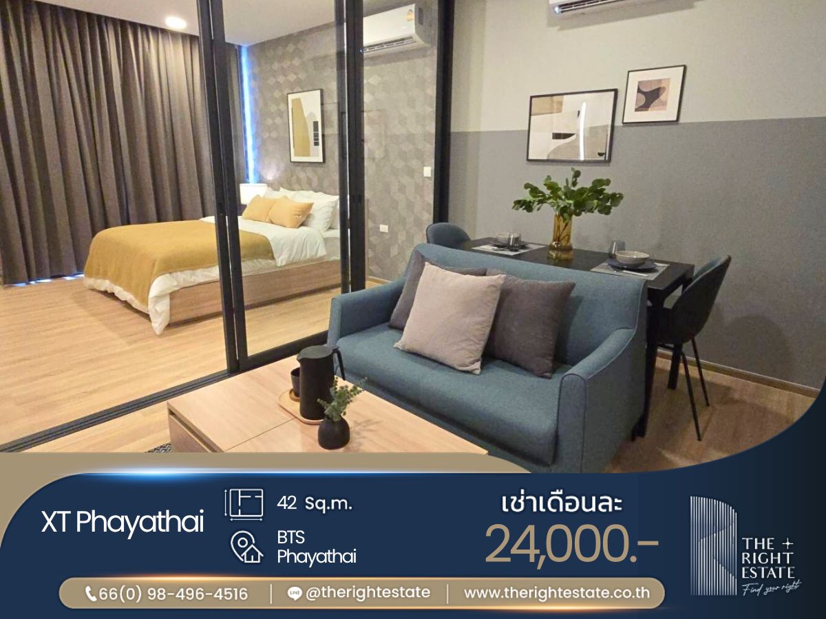 For RentCondoRatchathewi,Phayathai : 🌿XT Phayathai🌿 Beautiful room 🛏 1 Bed 42 sq.m. - Next to BTS Phayathai