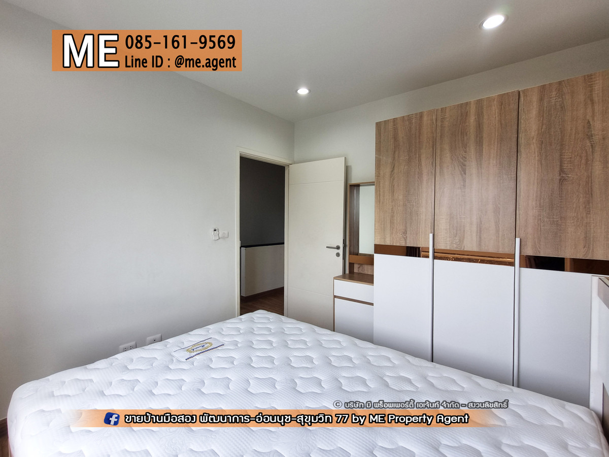 For RentTownhomePattanakan, Srinakarin : Urgent for rent! 3-story townhouse, Patio Pattanakarn 38, at the beginning of the project, fully furnished, ready to move in immediately, near Ekkamai, Thonglor, Sukhumvit, call 064-954-9619 (RTH13-18)