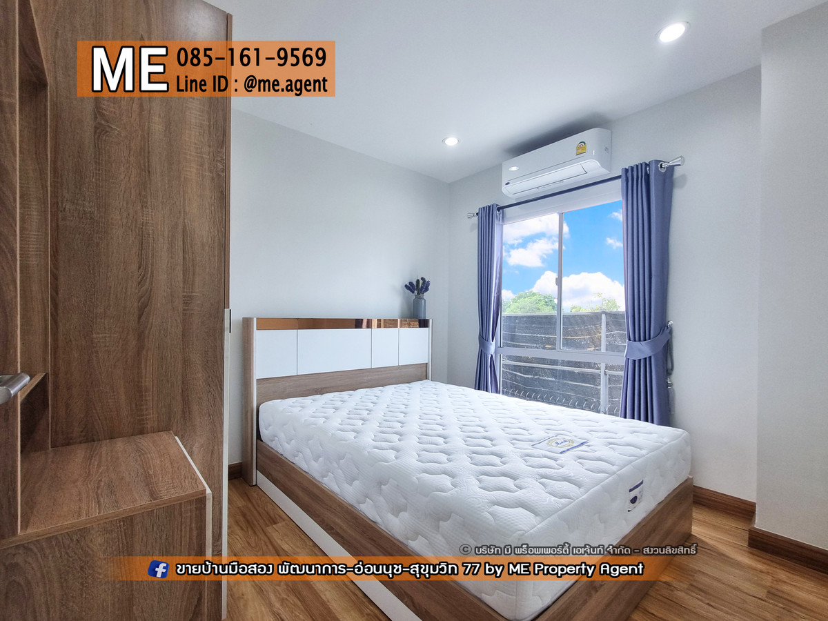 For RentTownhomePattanakan, Srinakarin : Urgent for rent! 3-story townhouse, Patio Pattanakarn 38, at the beginning of the project, fully furnished, ready to move in immediately, near Ekkamai, Thonglor, Sukhumvit, call 064-954-9619 (RTH13-18)