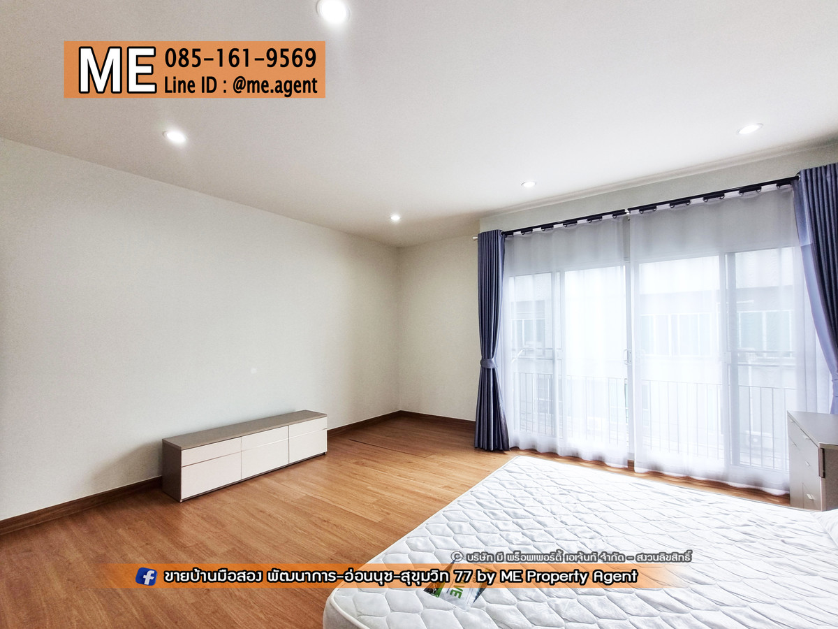 For RentTownhomePattanakan, Srinakarin : Urgent for rent! 3-story townhouse, Patio Pattanakarn 38, at the beginning of the project, fully furnished, ready to move in immediately, near Ekkamai, Thonglor, Sukhumvit, call 064-954-9619 (RTH13-18)