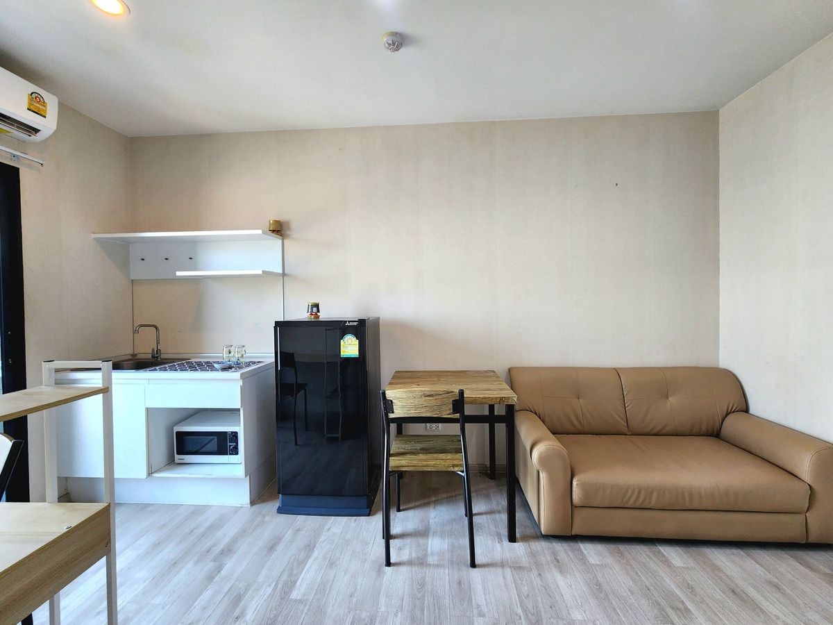 For RentCondoNonthaburi, Bang Yai, Bangbuathong : Status as shown in the cover photo**Vacant room, newly purchased washing machine** For rent, Plum Central Phase 1!! Real room photos, real sound!! East view, morning sun is not hot SN490.46