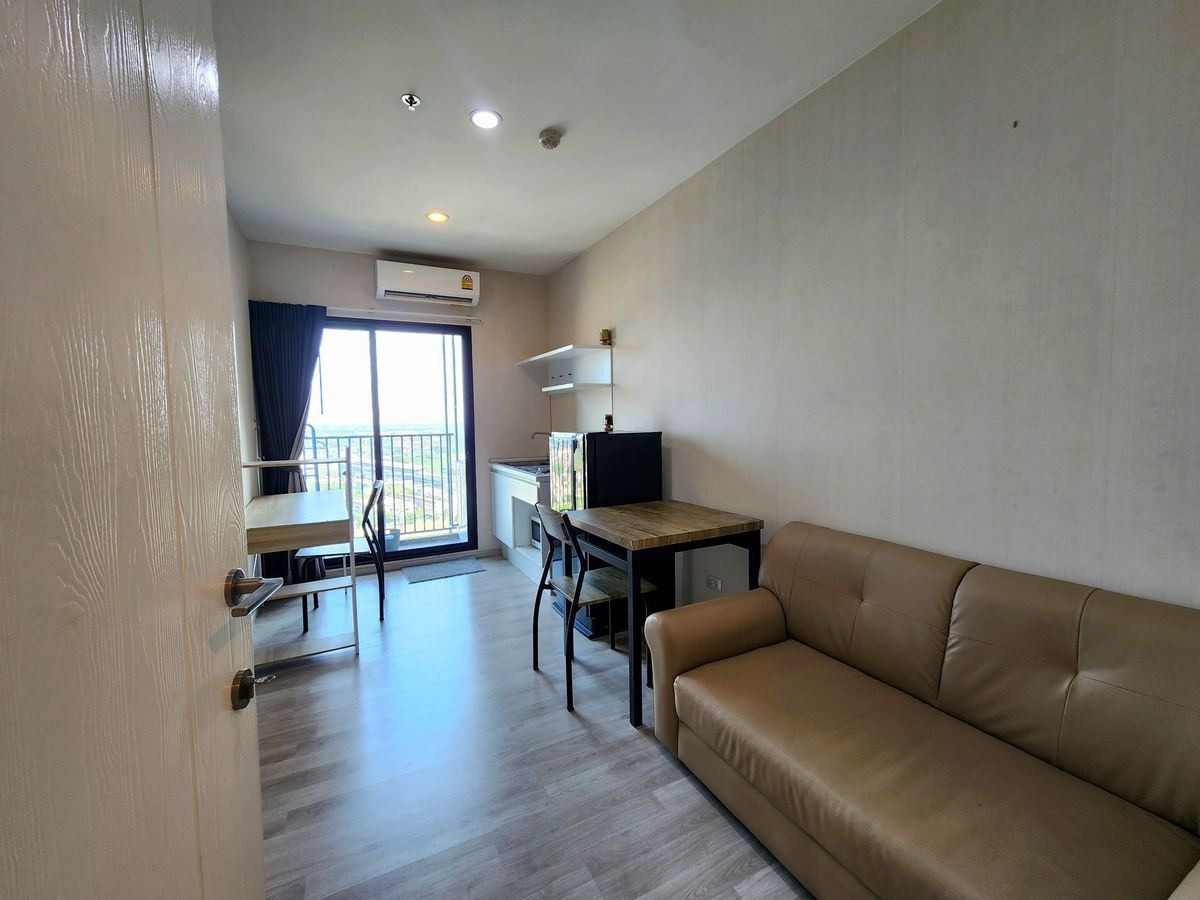 For RentCondoNonthaburi, Bang Yai, Bangbuathong : Status as shown in the cover photo**Vacant room, newly purchased washing machine** For rent, Plum Central Phase 1!! Real room photos, real sound!! East view, morning sun is not hot SN490.46