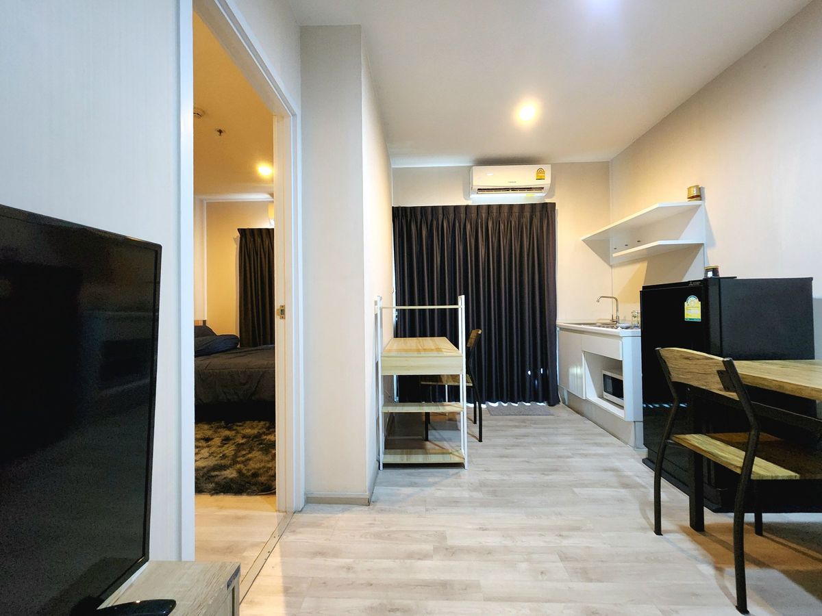 For RentCondoNonthaburi, Bang Yai, Bangbuathong : Status as shown in the cover photo**Vacant room, newly purchased washing machine** For rent, Plum Central Phase 1!! Real room photos, real sound!! East view, morning sun is not hot SN490.46