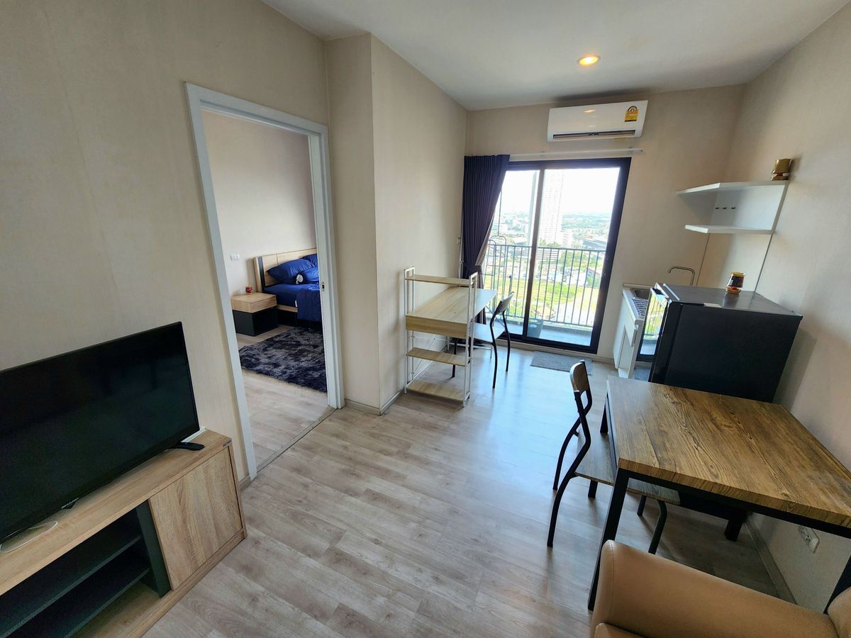 For RentCondoNonthaburi, Bang Yai, Bangbuathong : Status as shown in the cover photo**Vacant room, newly purchased washing machine** For rent, Plum Central Phase 1!! Real room photos, real sound!! East view, morning sun is not hot SN490.46