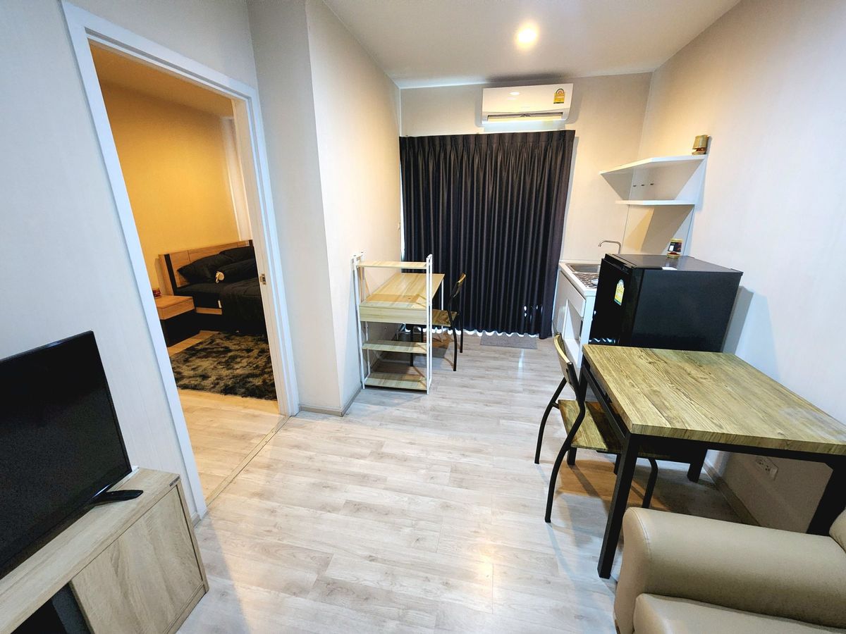 For RentCondoNonthaburi, Bang Yai, Bangbuathong : Status as shown in the cover photo**Vacant room, newly purchased washing machine** For rent, Plum Central Phase 1!! Real room photos, real sound!! East view, morning sun is not hot SN490.46