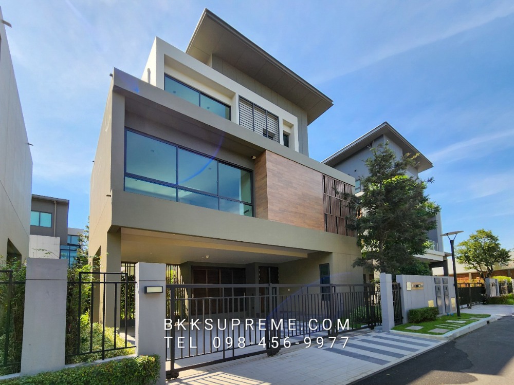 For SaleHouseRama5, Ratchapruek, Bangkruai : (Sell) ** Grand Bangkok Boulevard Ratchaphruek-Rama 5, 3-storey detached house with private elevator. On Nakhon In Road from SC Asset **