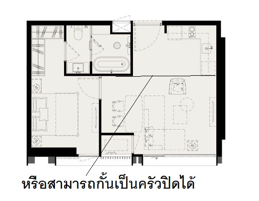 Sale DownCondoSilom, Saladaeng, Bangrak : (Owner post) Romm Convent, the most beautiful room plan, 48 sq m, with real view photos, taken from the actual land plot, south side, open view, Sathorn