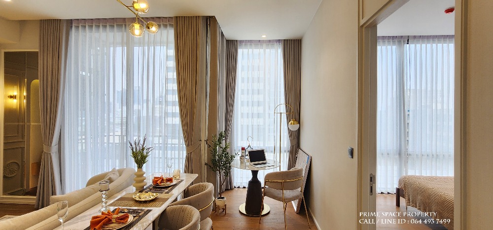 Sale DownCondoSilom, Saladaeng, Bangrak : (Owner post) Romm Convent, the most beautiful room plan, 48 sq m, with real view photos, taken from the actual land plot, south side, open view, Sathorn