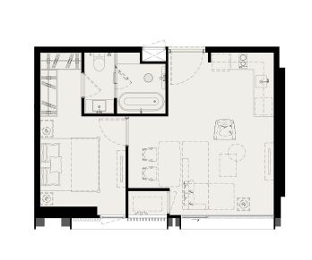 Sale DownCondoSilom, Saladaeng, Bangrak : (Owner post) Romm Convent, the most beautiful room plan, 48 sq m, with real view photos, taken from the actual land plot, south side, open view, Sathorn