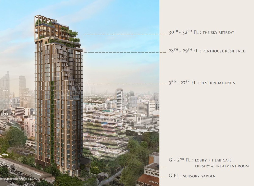 Sale DownCondoSilom, Saladaeng, Bangrak : (Owner post) Romm Convent, the most beautiful room plan, 48 sq m, with real view photos, taken from the actual land plot, south side, open view, Sathorn