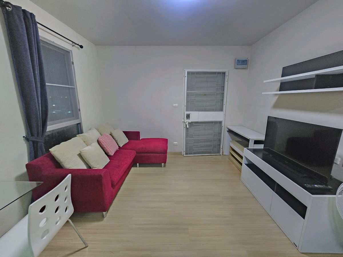 For RentCondoNawamin, Ramindra : Condo for rent, Plum Nawamin 86 Plum Condo Nawamin 30 sqm. Price 7,000 baht. New room, Building B, 7th floor, corner room (ready 3/7/68)