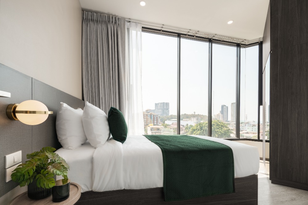 For RentCondoSriracha Laem Chabang Ban Bueng : ✅𝐅𝐫𝐞𝐞 𝐰𝐢𝐟𝐢 ᯤ   2 Bedroom with Internet @ Hampton Sriracha (Accept minimum 6 months Contract)