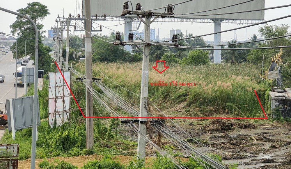 For SaleLandPhutthamonthon, Salaya : Land for sale, 3 rai 346 square wah, Petchkasem Road, Tha Tamnak , Nakhon Chai Si, Nakhon Pathom.
