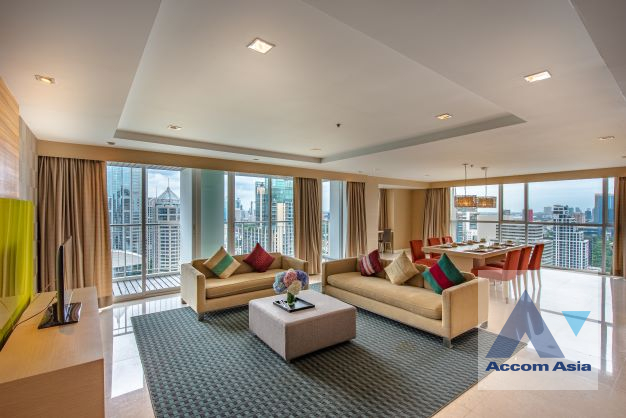 ให้เช่าคอนโดวิทยุ ชิดลม หลังสวน : 🔼AccomA🔽 Penthouse 3 Beds Condominium for Rent in Ploenchit, BTS Chitlom at Urbana Langsuan