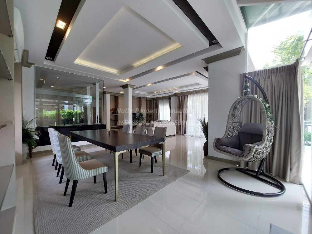 For SaleHouseBangna, Bearing, Lasalle : Luxury detached house in Soi Ratchawinit Bangkaew, only 98 units, the largest house type in the project.