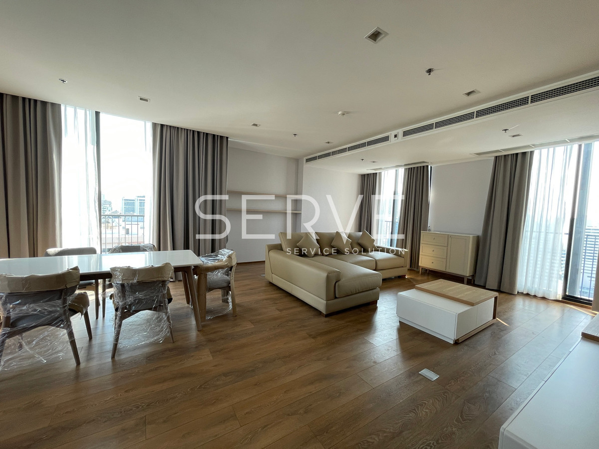 For RentCondoSukhumvit, Asoke, Thonglor : 🔥90K🔥 - Penthouse in Phrom Phong Area : 2 Beds with Bathtub (3 Views) 138.05 sq.m. High Fl. 25+ BTS Phrom Phong at Noble BE33  Condo / For Rent