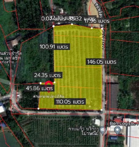 ขายที่ดินพุทธมณฑล ศาลายา : ขายที่ดินเปล่า แปลงมุม ซอยวัดเชิงเลน ขนาด 9 ไร่ 25 ตารางวา หน้ากว้าง 148 เมตร ใกล้ถนนเพชรเกษมเพียง 4.9 กิโลเมตร