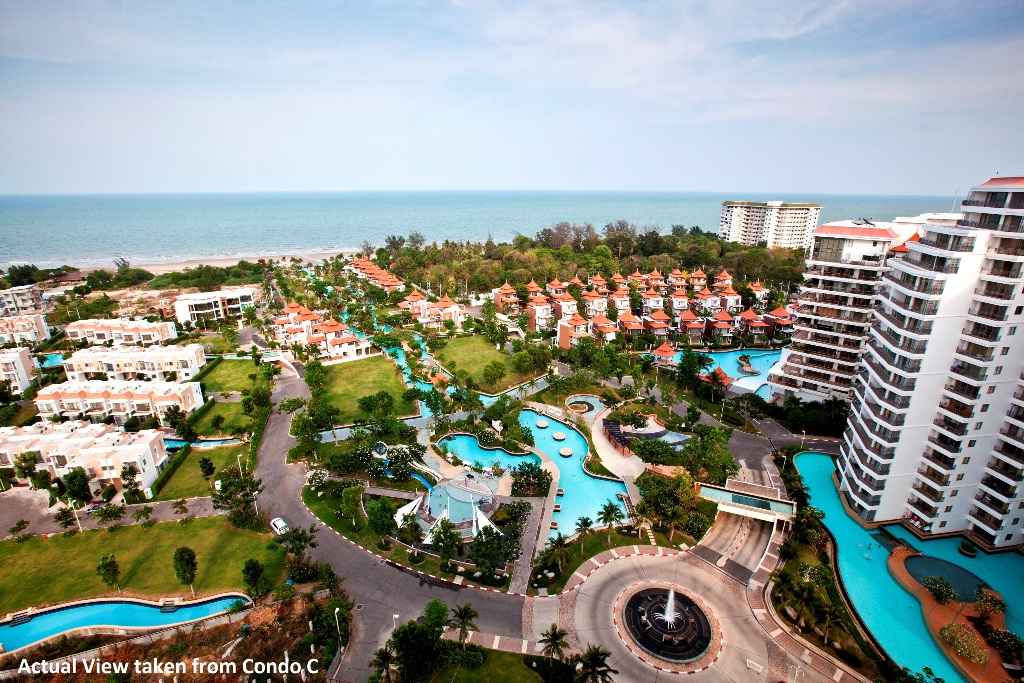 For SaleCondoHuahin, Prachuap Khiri Khan, Pran Buri : Quick sale cheap Condo Boat House, Hua Hin, opposite Stamford University, very beautiful location, next to the pool, walk down the pool from the balcony