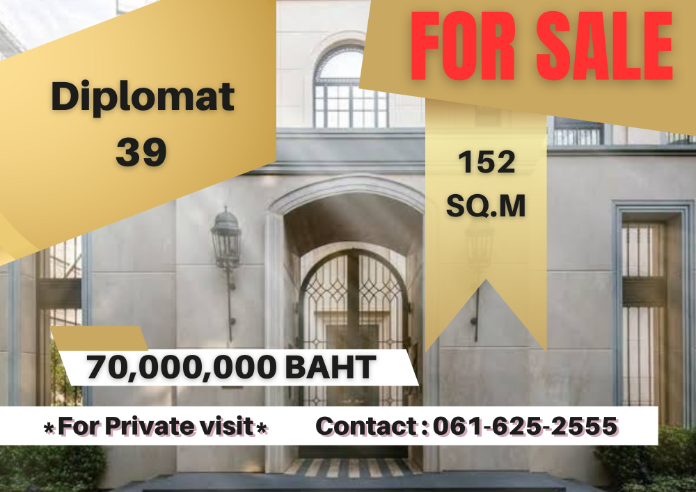 For SaleCondoSukhumvit, Asoke, Thonglor : *Rare Unit* Diplomat 39 | 3 Bed | 061-625-2555
