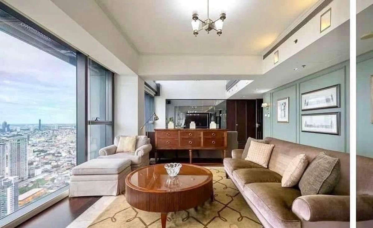 For RentCondoSathorn, Narathiwat : Rare 4-bedroom duplex at The Met with Chanin luxury furniture, river view, and private lift in a prime central location.