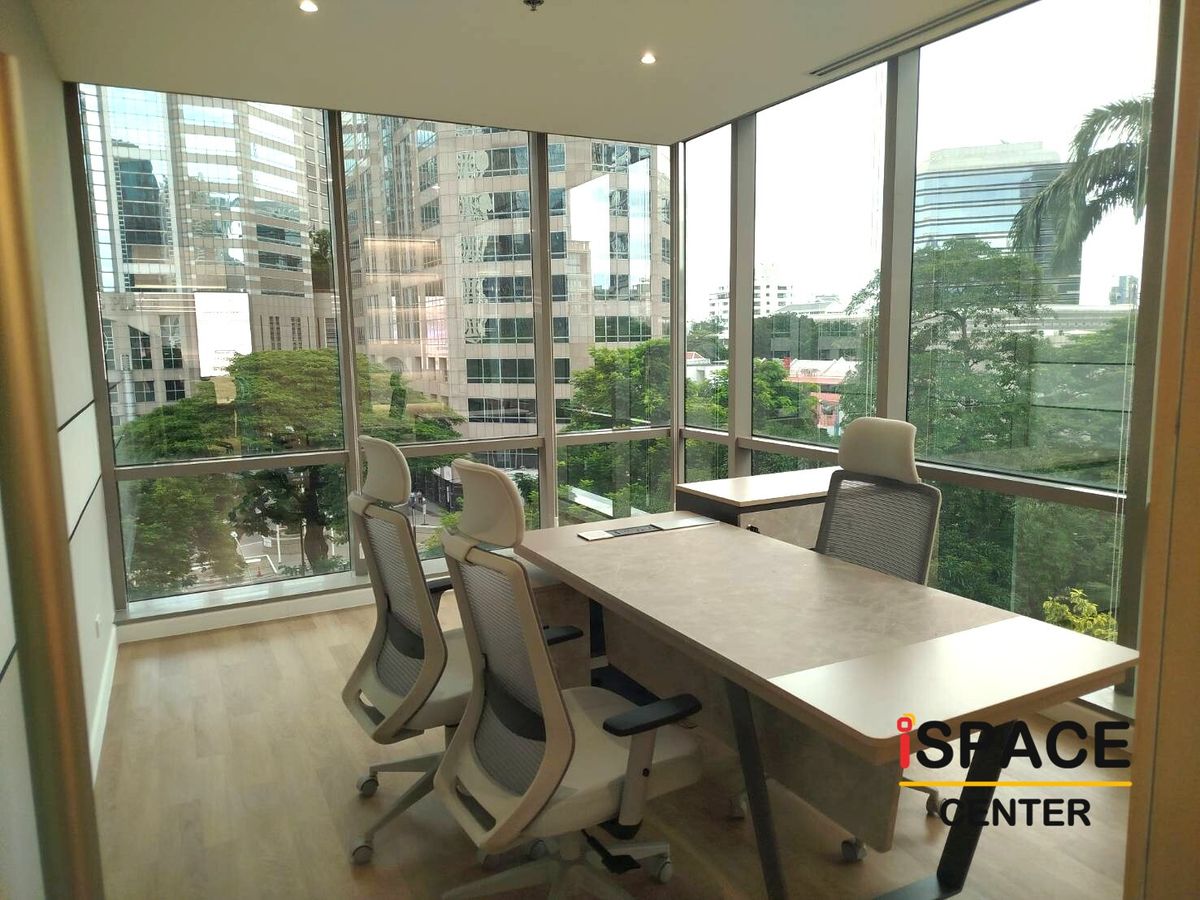 For RentOfficeWitthayu, Chidlom, Langsuan, Ploenchit : 🚩Office for rent, BTS Ploenchit, well decorated. Ready to work, suitable for co-working space, very convenient to travel, Grade A Office Building, good view.
