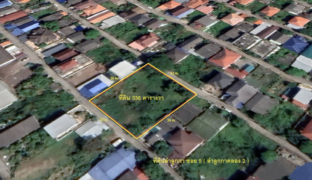 For SaleLandPathum Thani,Rangsit, Thammasat : Land for sale, Lam Luk Ka Khlong 2, Soi 5, is an empty place, near Zeer Rangsit, size 336 sq m.