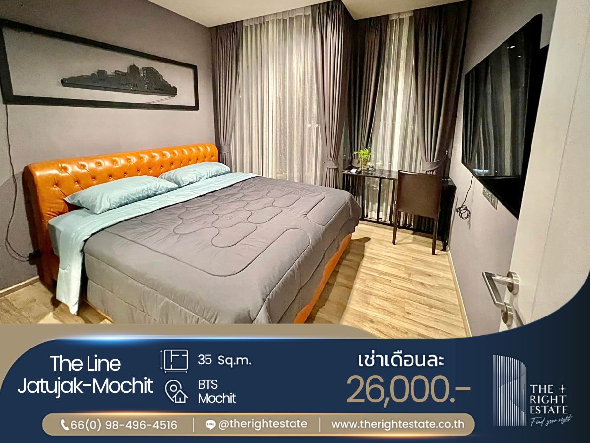 For RentCondoSapankwai,Jatujak : 🌿The Line Jatujak-Mochit🌿 Nice room fully decoration 🛏 1 Bed 35 sq m, price is negotiable!!! - Next to BTS Mochit