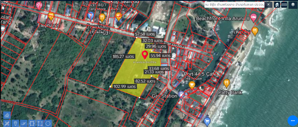 For SaleLandHuahin, Prachuap Khiri Khan, Pran Buri : Beautiful land for sale, 12.5 rai, Huay Yang Temple, Thap Sakae, suitable for allotment, sale or vacation home. There are some public utilities already prepared.