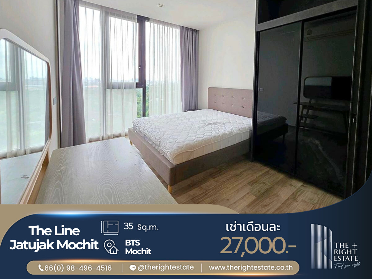 For RentCondoSapankwai,Jatujak : 🌿The Line Jatujak-Mochit🌿 Nice room fully decoration 🛏 1 Bed 35 sq m, price is negotiable!!! - Next to BTS Mochit