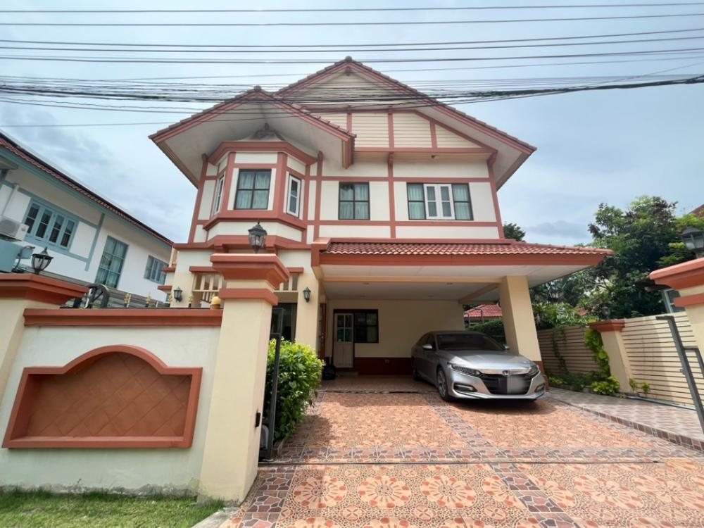 For RentHouseRattanathibet, Sanambinna : For rent, 2-story detached house, Laddarom Ratchaphruek project, large house, fully furnished. You can move in now.