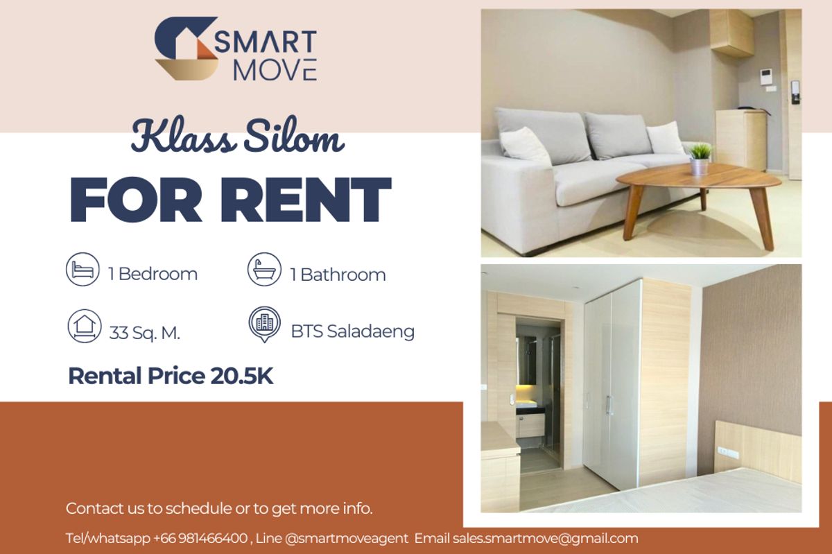 ให้เช่าคอนโดสีลม ศาลาแดง บางรัก : Code C20221202933....Klass Condo Silom สำหรับเช่า, 1 ห้องนอน, 1 ห้องน้ำ, แต่งครบ, พร้อมเข้าอยู่