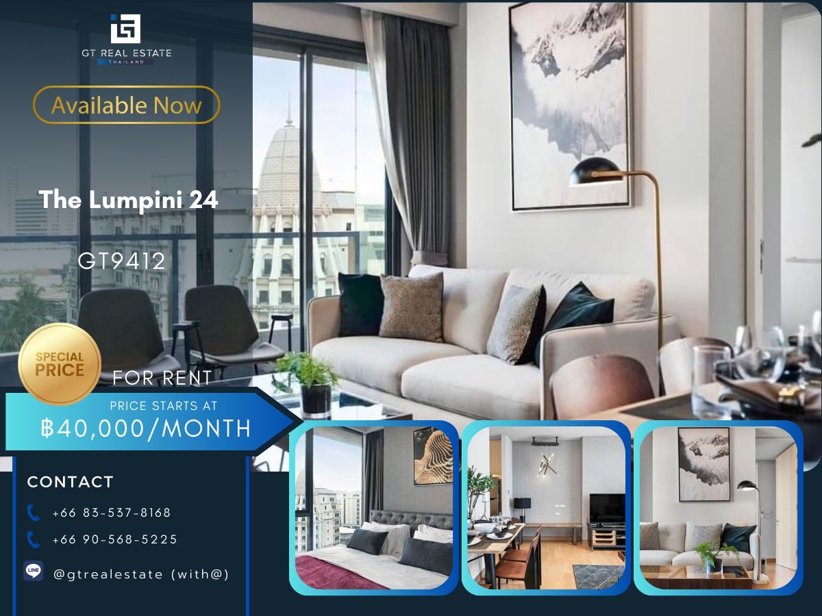ให้เช่าคอนโดสุขุมวิท อโศก ทองหล่อ : ให้เช่า The Lumpini 24 ห้องสวย เฟอร์ครบ ทำเลดี ราคาถูกมาก พร้อมเข้าอยู่ได้เลย