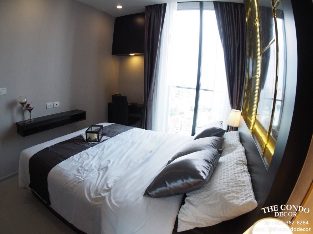 For RentCondoWitthayu, Chidlom, Langsuan, Ploenchit : New room, high floor, 2 bedrooms, 2 bathrooms for rent, Noble Ploenchit