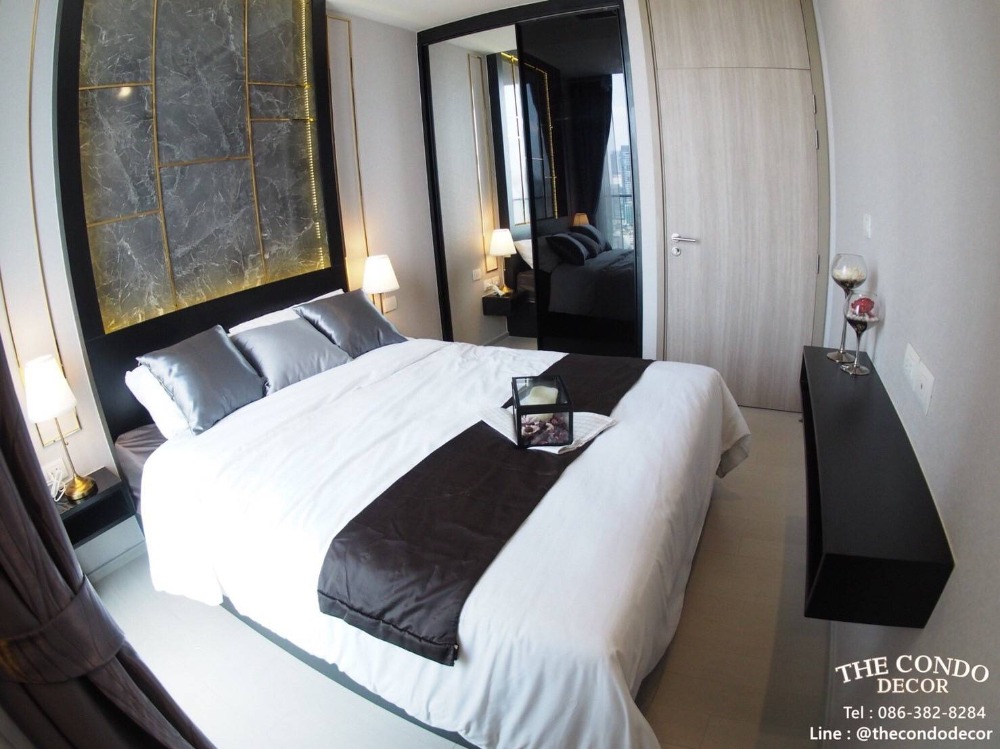 For RentCondoWitthayu, Chidlom, Langsuan, Ploenchit : New room, high floor, 2 bedrooms, 2 bathrooms for rent, Noble Ploenchit