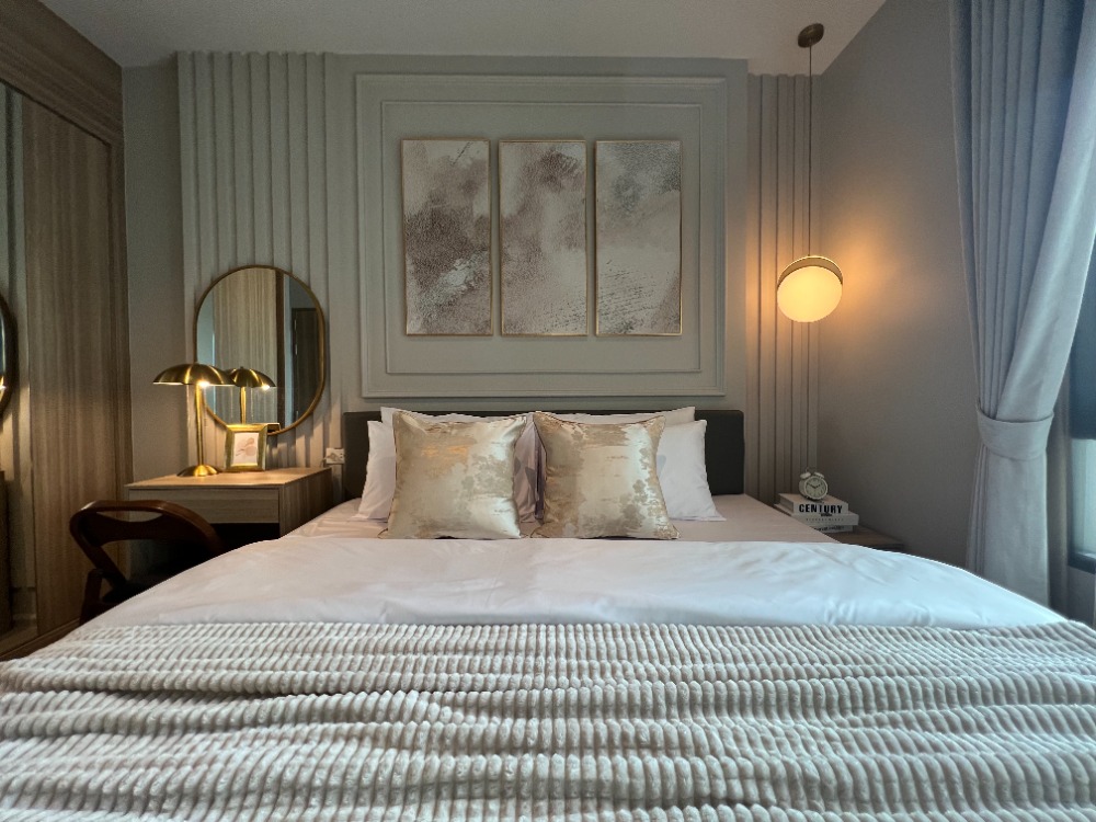 For RentCondoThaphra, Talat Phlu, Wutthakat : Rent Altitude Unicorn Sathorn-Tha Phra, 2 bedrooms, 2 bathrooms, high floor, separate kitchen, walking distance to BTS Talat Phlu, fully furnished, complete with all electrical appliances.
