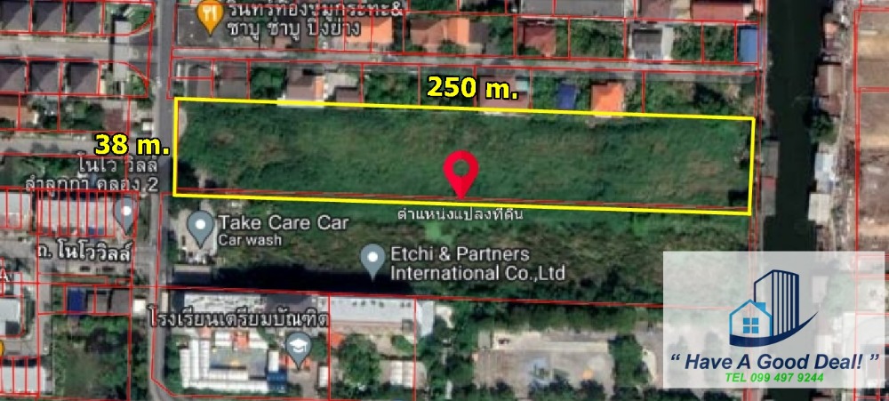 For SaleLandPathum Thani,Rangsit, Thammasat : Empty land 5-3-68 rai Khlong Song, Lam Luk Ka, Pathum Thani.