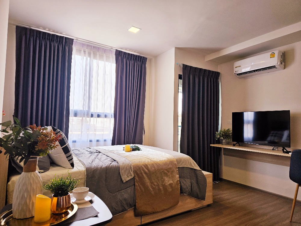 For RentCondoRamkhamhaeng, Hua Mak : Rds-0445 Condo for rent, The MUVE, Ram 22, make an appointment to see the room 👉line: @propertyfinder