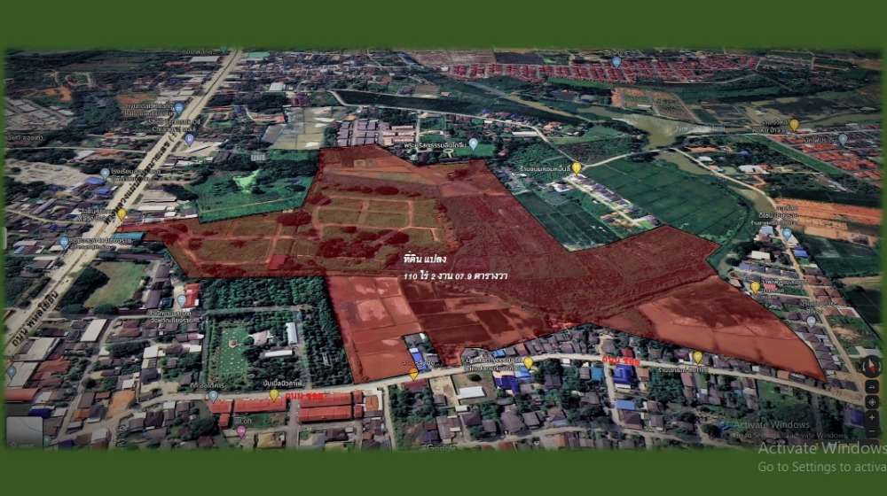 ขายที่ดินเชียงราย : ชายที่ดิน เชียงราย ถนนพหลโยธิน (ทล1) ตำบลบ้านดู่  เชียงราย ใกล้โรงเรียนบ้านขัวแคร่ เนื้อที่ 110-2-7.9 ไร่ไ ร่ละ 7.0 ลบ. รวมราคา  773.64 ลบ.