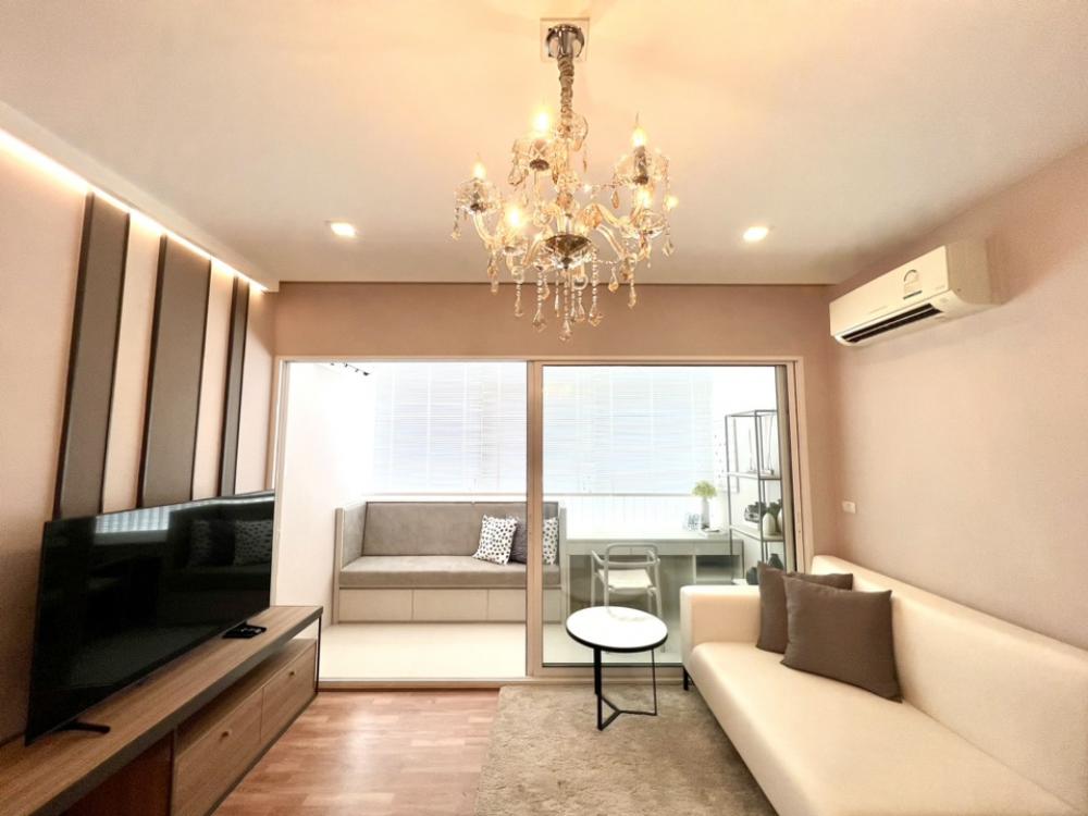 For RentCondoBangna, Bearing, Lasalle : (Owner Post) The Coast Bangkok, 44sqm 26Fl. 1Bedroom, 1Bath, Living room with working area, Well designed condominium on Sukhumvit Rd., Opposite BITEC Bangna, with Skywalk connected to BTS Bangna station
