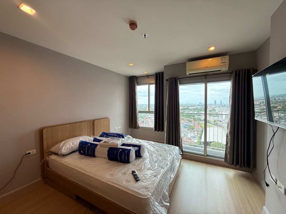 For RentCondoNonthaburi, Bang Yai, Bangbuathong : For rent!!️ Casa Condo @MRT Sam Yaek Bang Yai, 29th floor, studio room, east side, complete electrical appliances, area size 21 sq m, room ready to move in