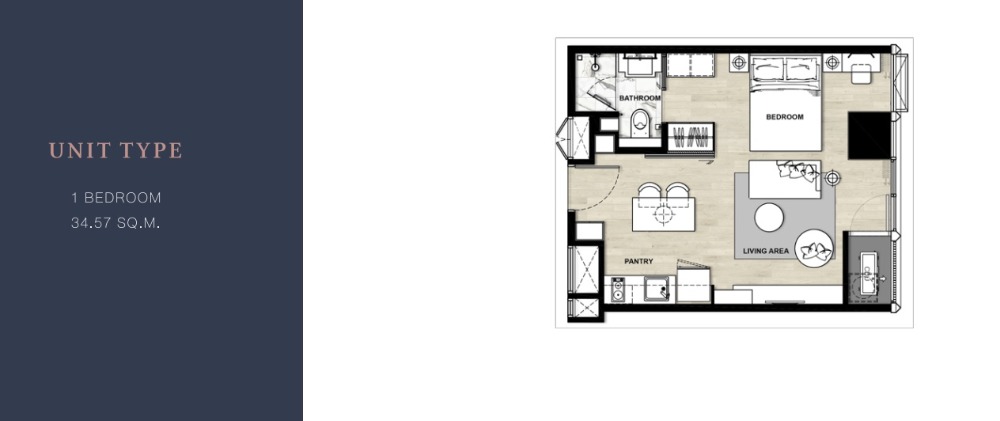 For SaleCondoKhlongtoei, Kluaynamthai : Condo for sale: Wyndham Residence Bangkok (Siamese Exclusive Queens), 19th floor, size 34.32 sq m., 1 bedroom, 1 bathroom, High Rise condo, convenient travel, near MRT Queen Sirikit Center, only 100 m.