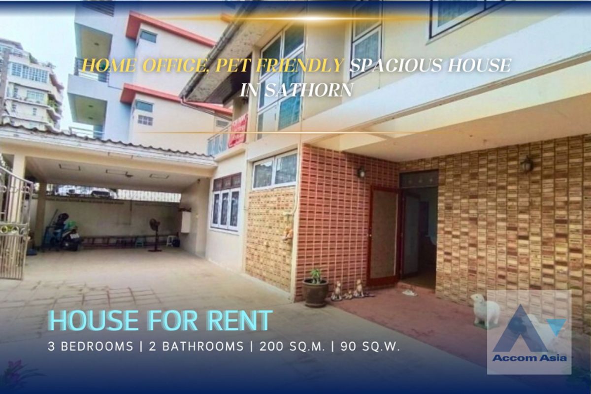 For RentHouseSathorn, Narathiwat : 🔼 AccomA🔽 Home Office, Pet friendly Spacious house with classic charm and greenery in Sathorn (1714115)