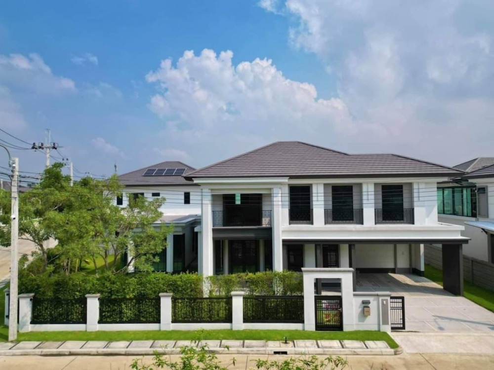 ขายบ้าน : ขายบ้านเดี่ยว หน้า clubhouse เศรษฐสิริ พระราม5 SETTHASITI RAMA5  แบบ 4 ห้องนอน   #หลังมุม บ้านใหม่ #ถนนเมน #หน้าสวน แบบบ้านหลังใหญ่ พระราม5 ราชพฤกษ์