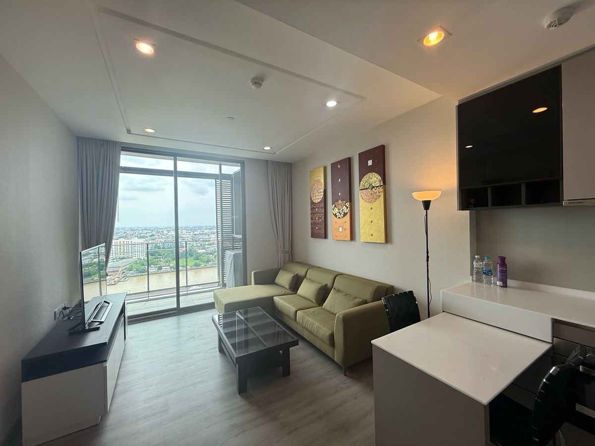 For RentCondoBang Sue, Wong Sawang, Tao Pun : For rent :333 riverside condo 1Bed 46 sqm. Fantastic riverside , fully furnished