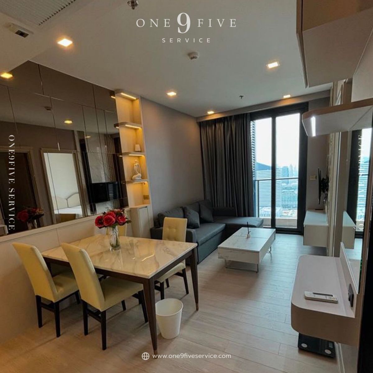 For RentCondoRama9, Petchburi, RCA : 🔥𝑯𝑶𝑻 𝑫𝑬𝑨𝑳🔥𝐎𝐧𝐞𝟗𝐟𝐢𝐯𝐞 𝐑𝐚𝐦𝐚𝟗🌻1 bedroom, size 37 sq.m. 32,000 baht. 🌻