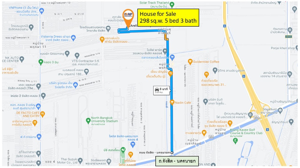 For SaleHousePathum Thani,Rangsit, Thammasat : Single house, Supalai Buri University, Khlong 4, large size, near school, residential area, quiet